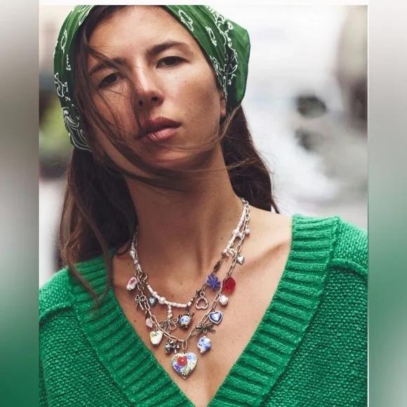 *FLAWED* NWOT Free People Maxamillion Charm Necklace - Picture 1 of 3